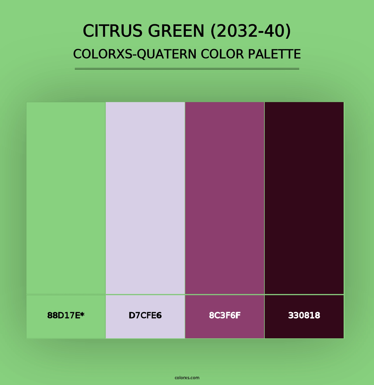 Citrus Green (2032-40) - Colorxs Quad Palette