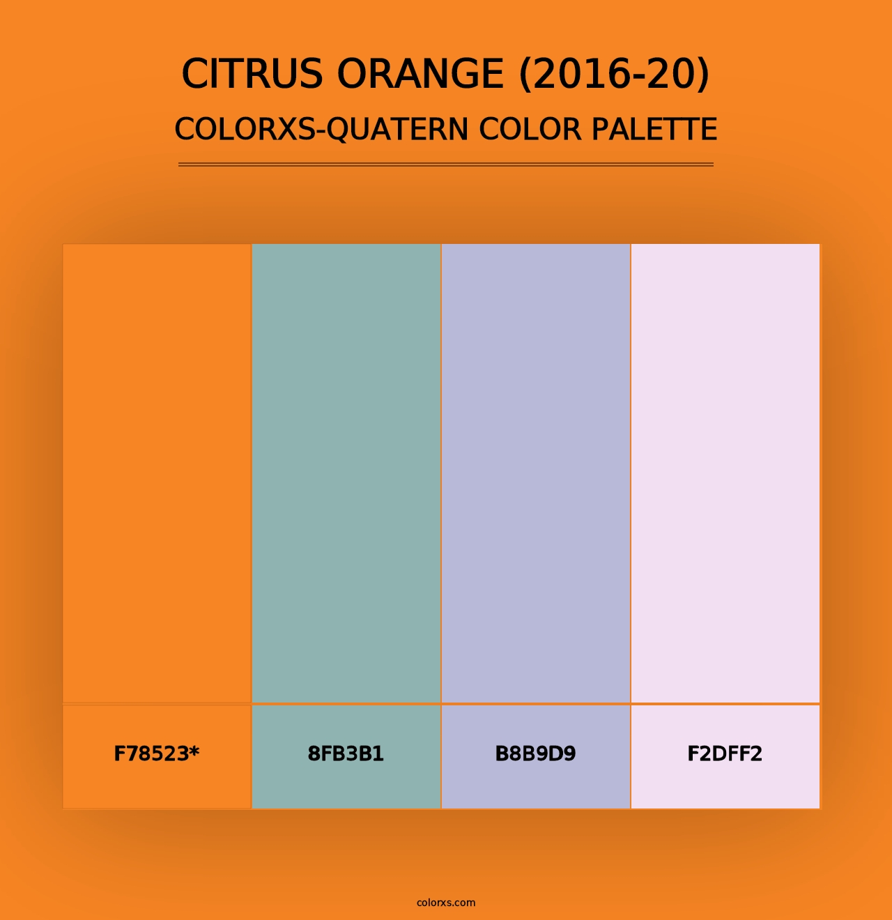 Citrus Orange (2016-20) - Colorxs Quad Palette