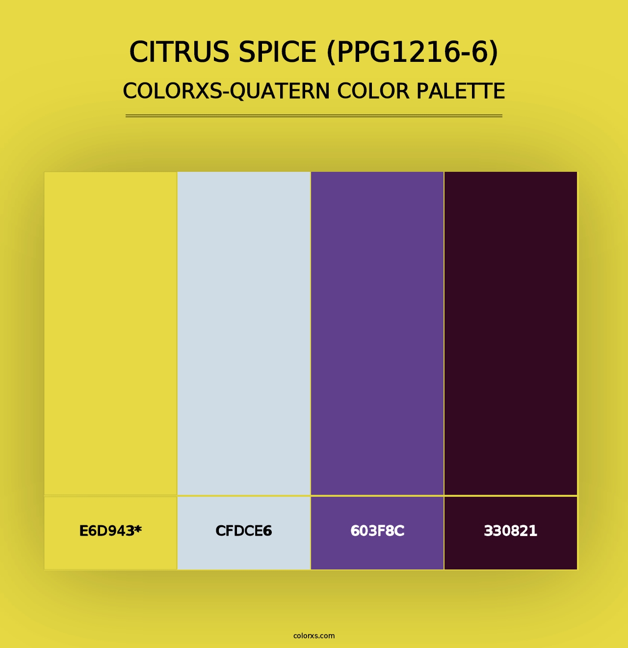 Citrus Spice (PPG1216-6) - Colorxs Quad Palette