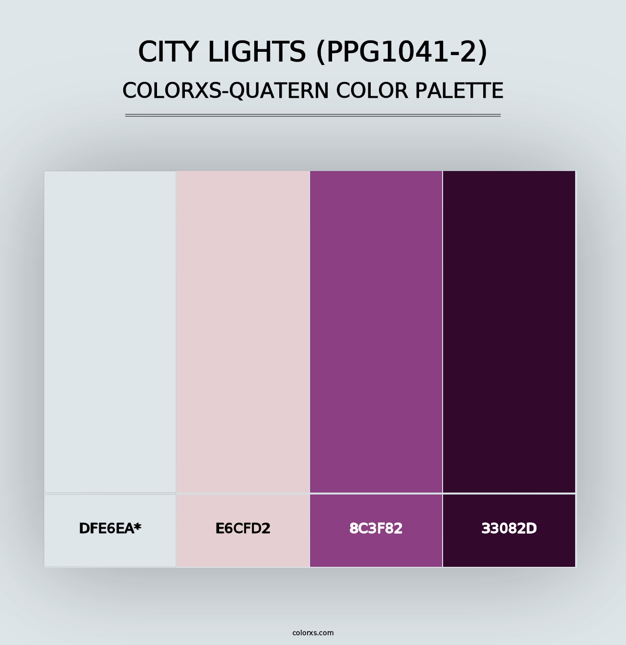 City Lights (PPG1041-2) - Colorxs Quad Palette