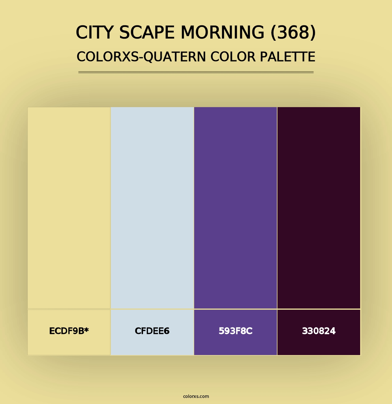 City Scape Morning (368) - Colorxs Quad Palette