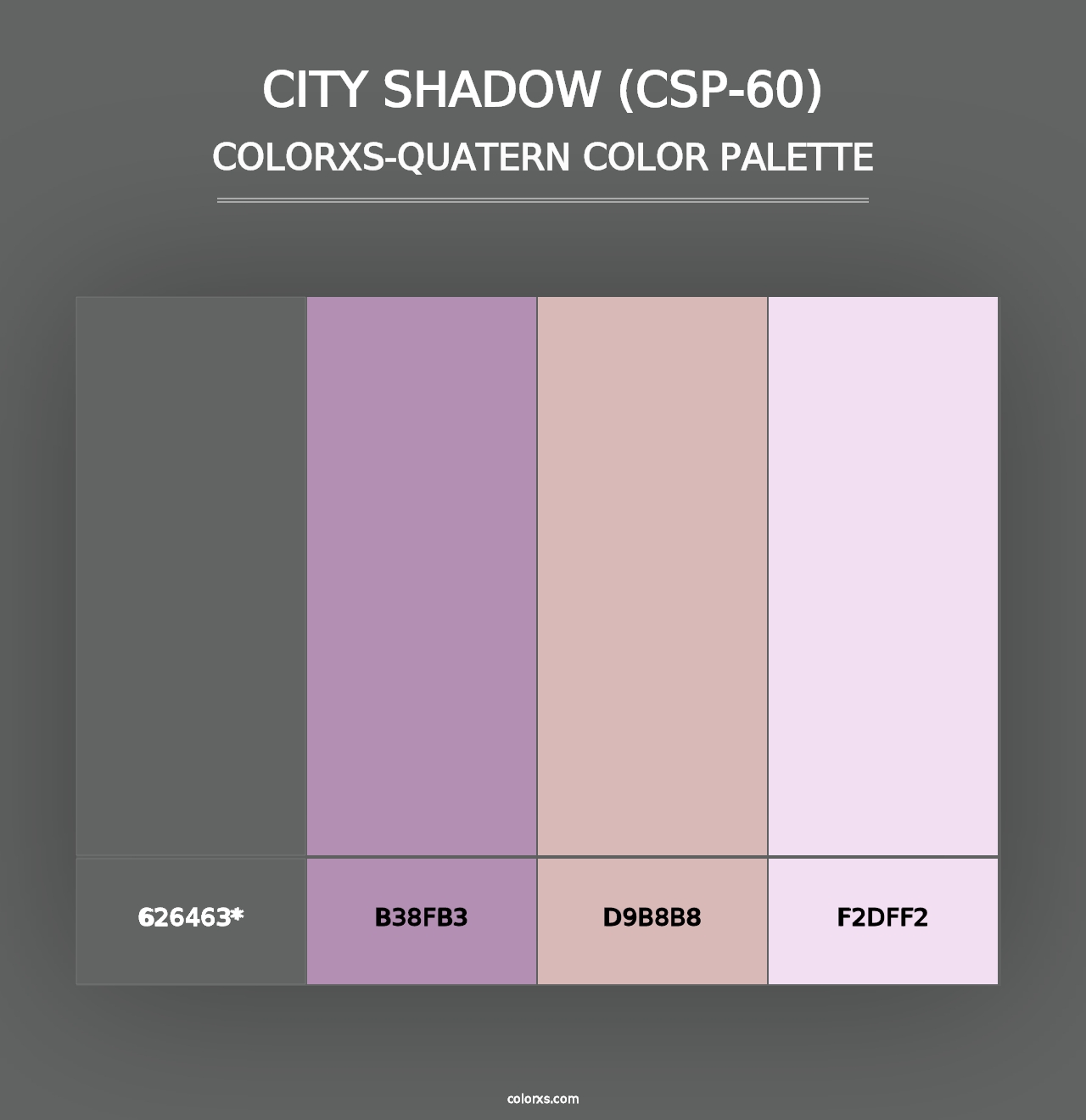 City Shadow (CSP-60) - Colorxs Quad Palette