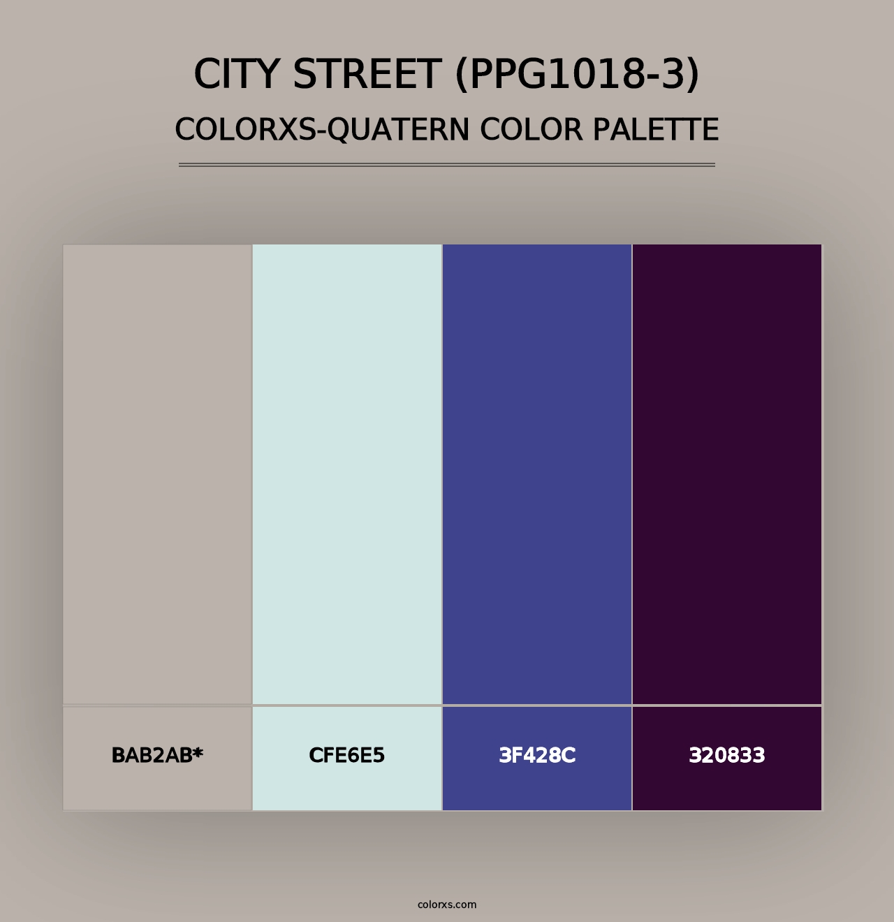 City Street (PPG1018-3) - Colorxs Quad Palette