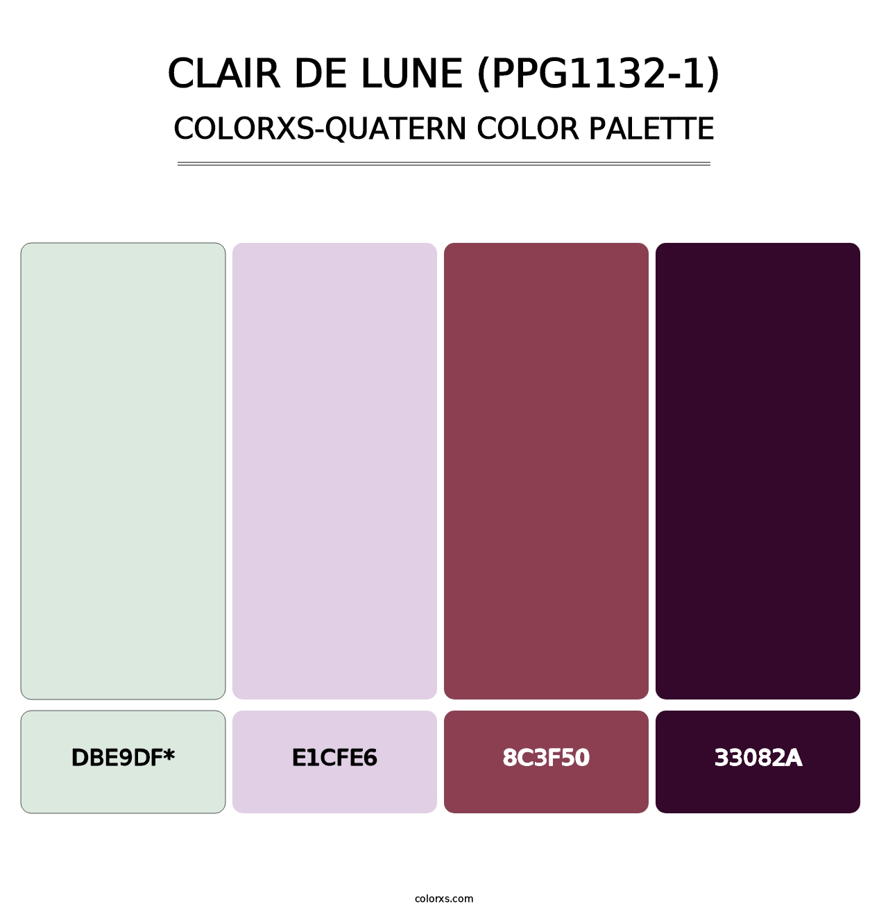 Clair De Lune (PPG1132-1) - Colorxs Quad Palette