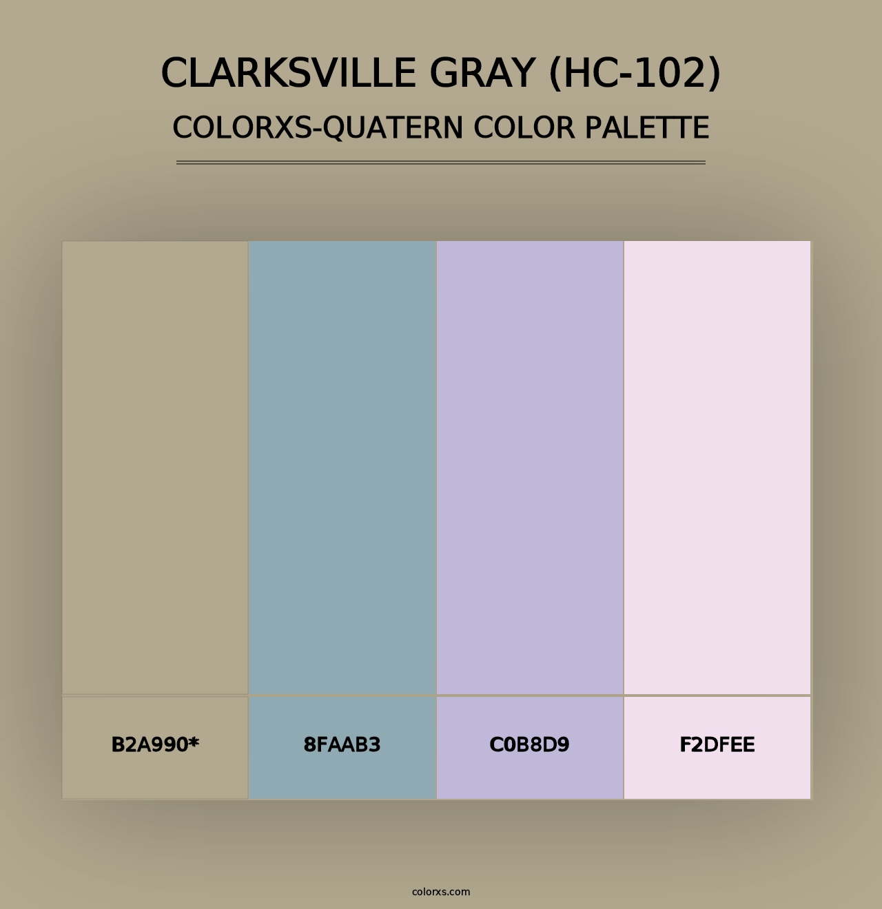 Clarksville Gray (HC-102) - Colorxs Quad Palette