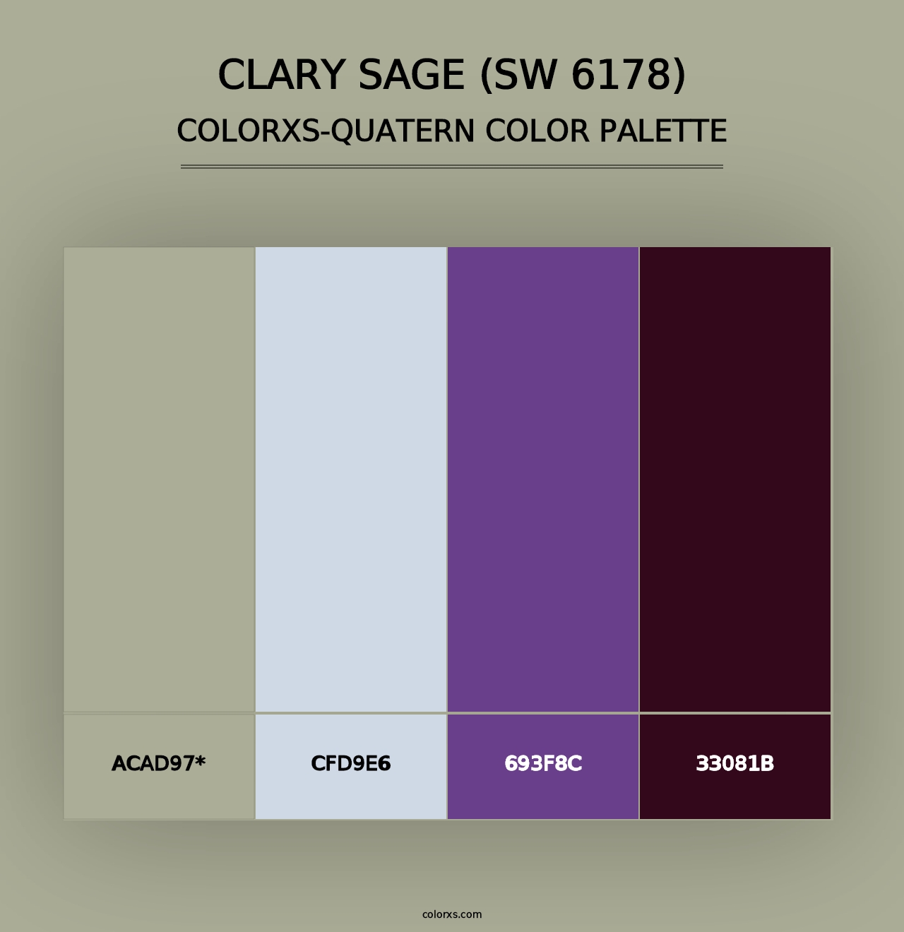 Clary Sage (SW 6178) - Colorxs Quad Palette