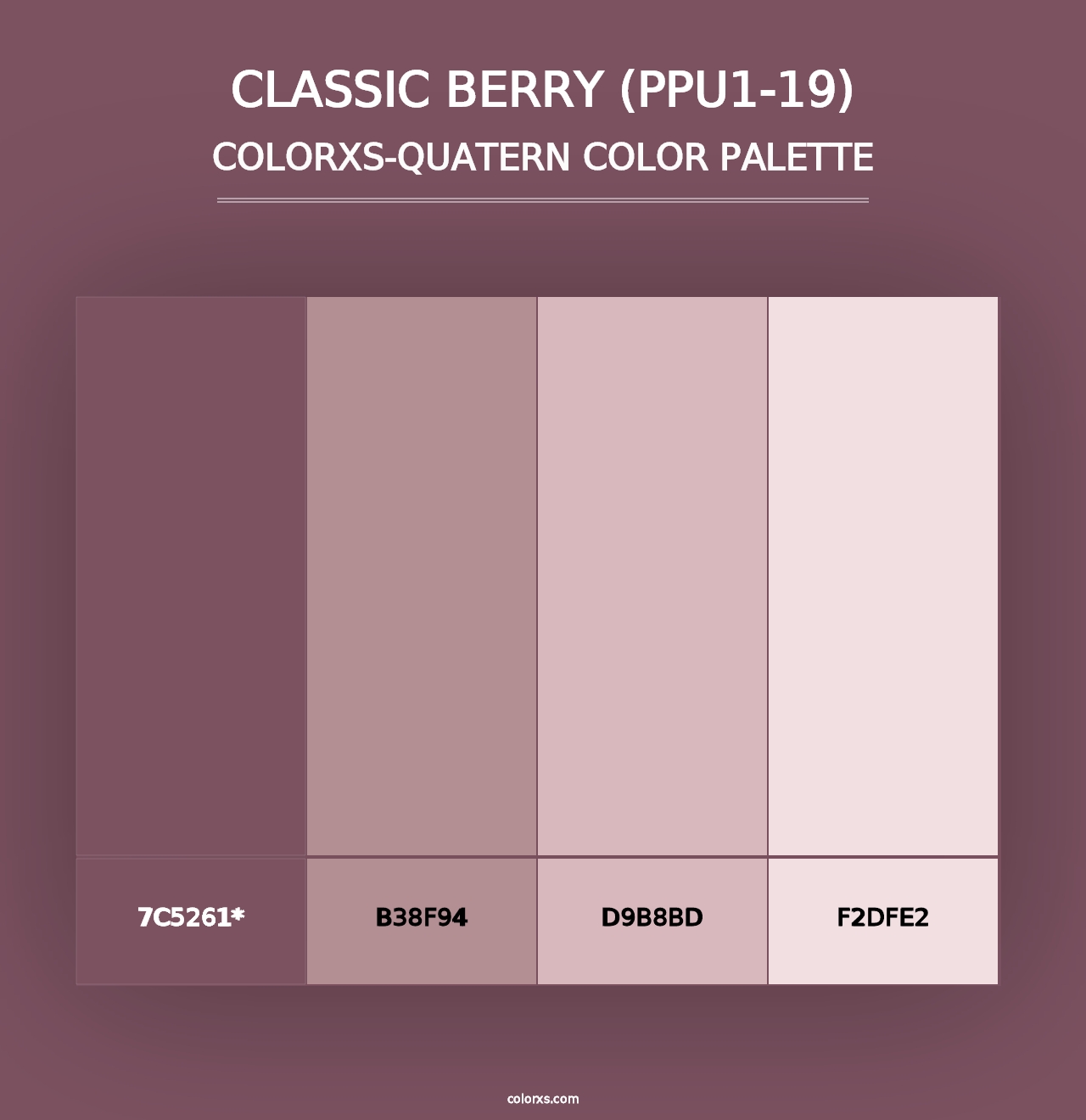 Classic Berry (PPU1-19) - Colorxs Quad Palette