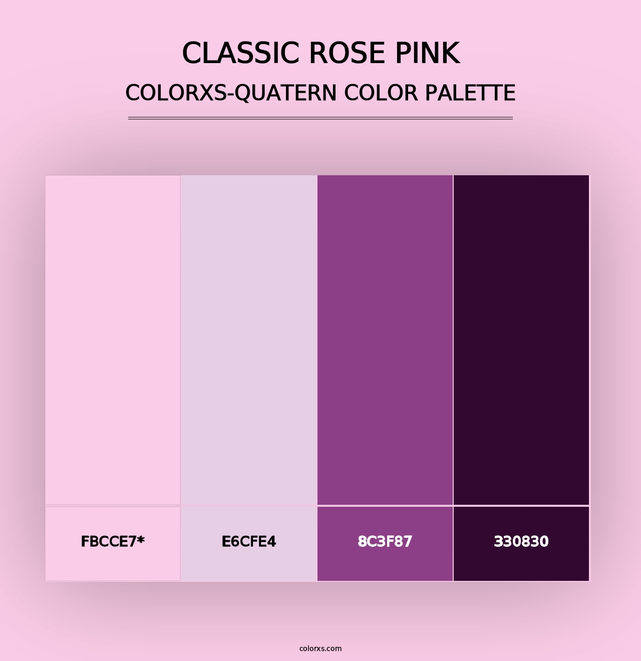 Classic Rose Pink - Colorxs Quad Palette