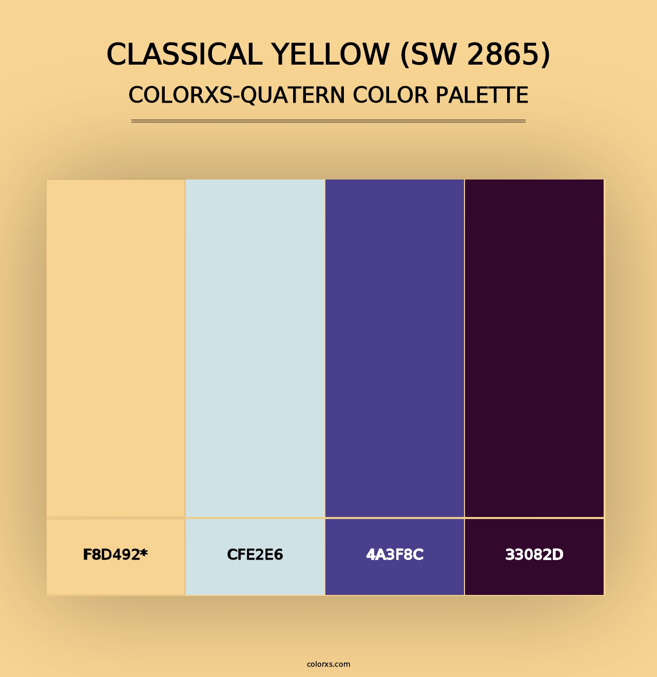 Classical Yellow (SW 2865) - Colorxs Quad Palette