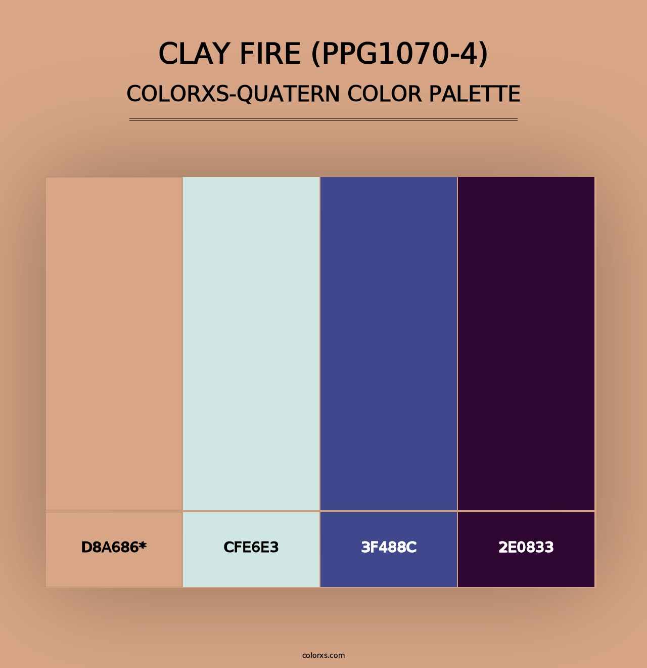 Clay Fire (PPG1070-4) - Colorxs Quad Palette