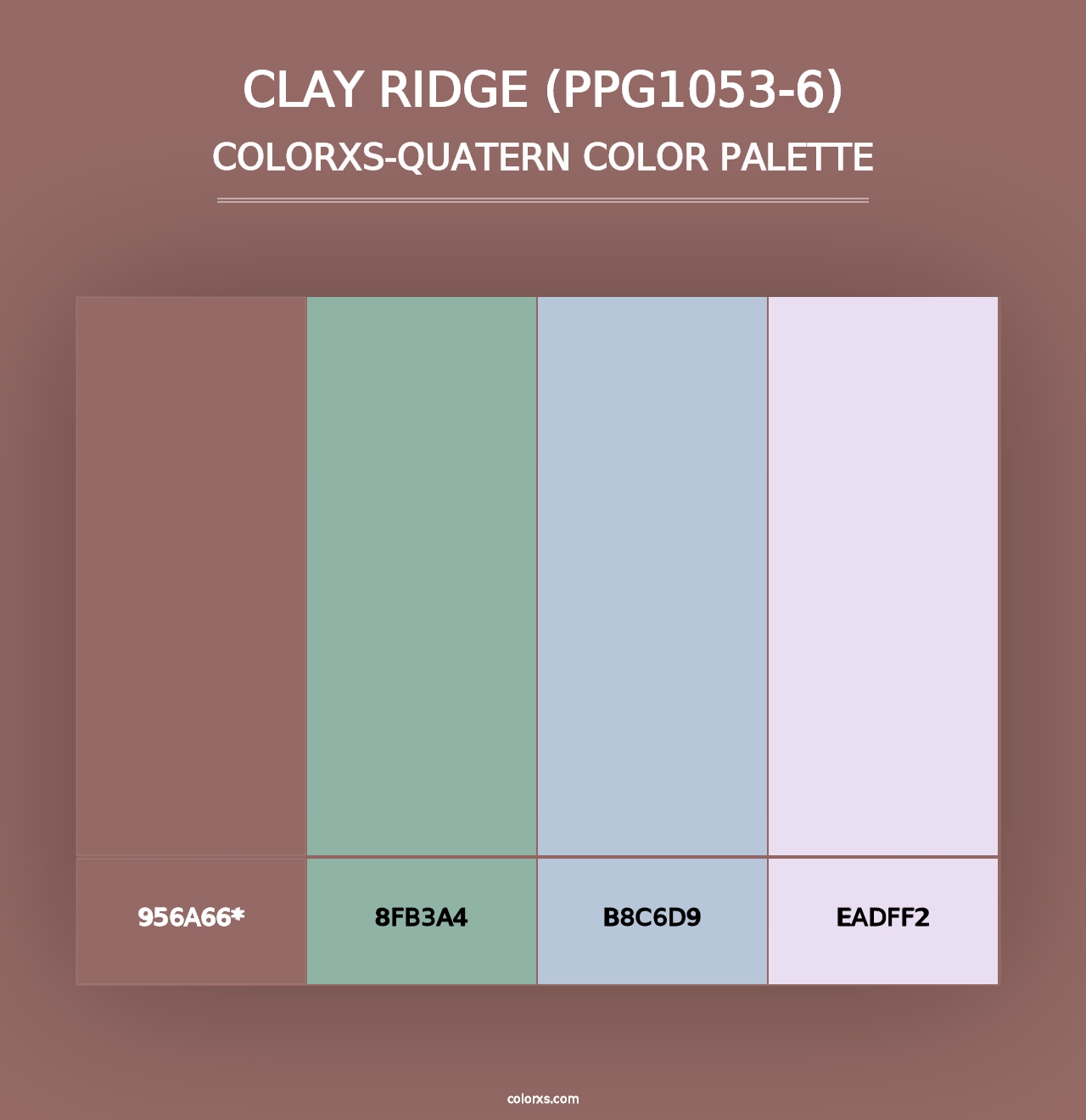 Clay Ridge (PPG1053-6) - Colorxs Quad Palette