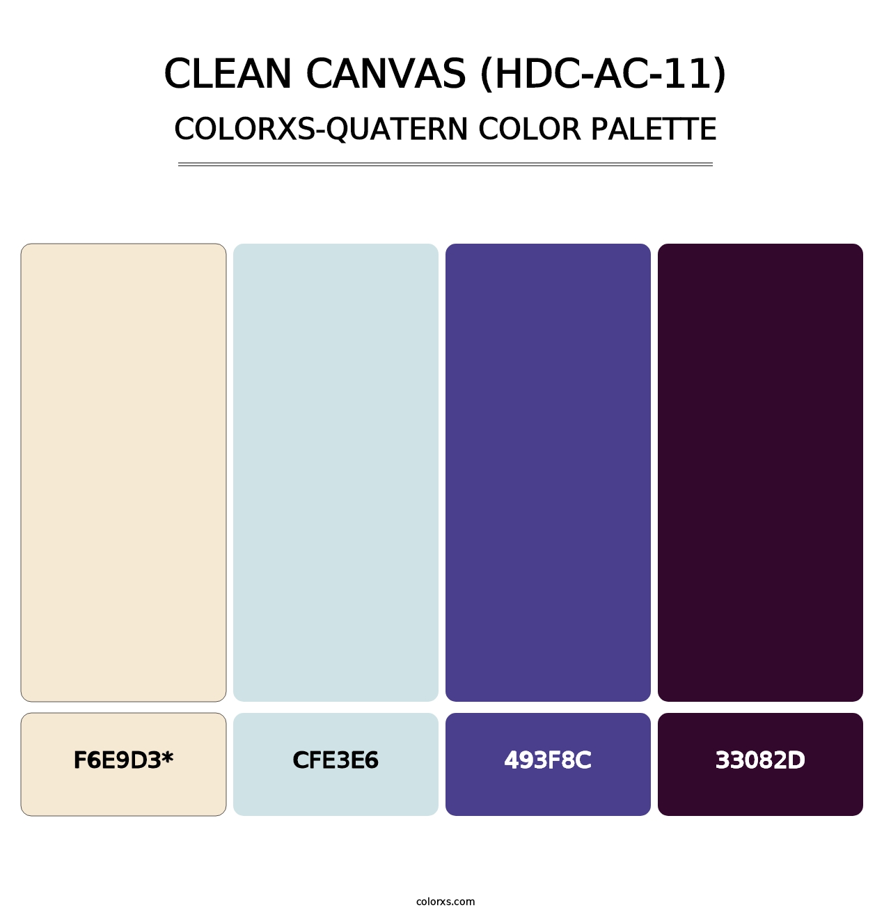 Clean Canvas (HDC-AC-11) - Colorxs Quad Palette