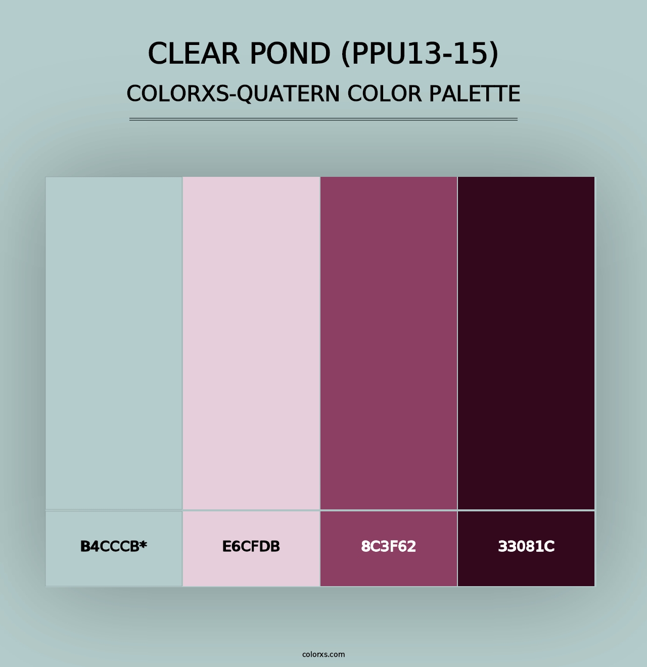 Clear Pond (PPU13-15) - Colorxs Quad Palette