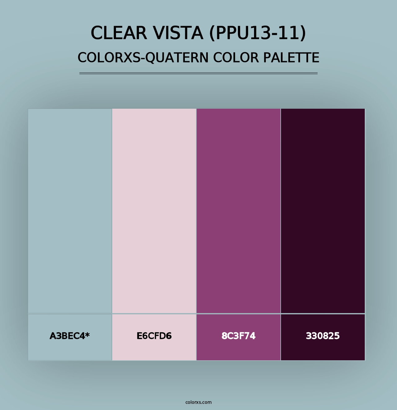 Clear Vista (PPU13-11) - Colorxs Quad Palette