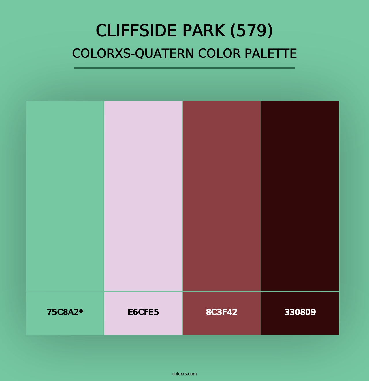 Cliffside Park (579) - Colorxs Quad Palette