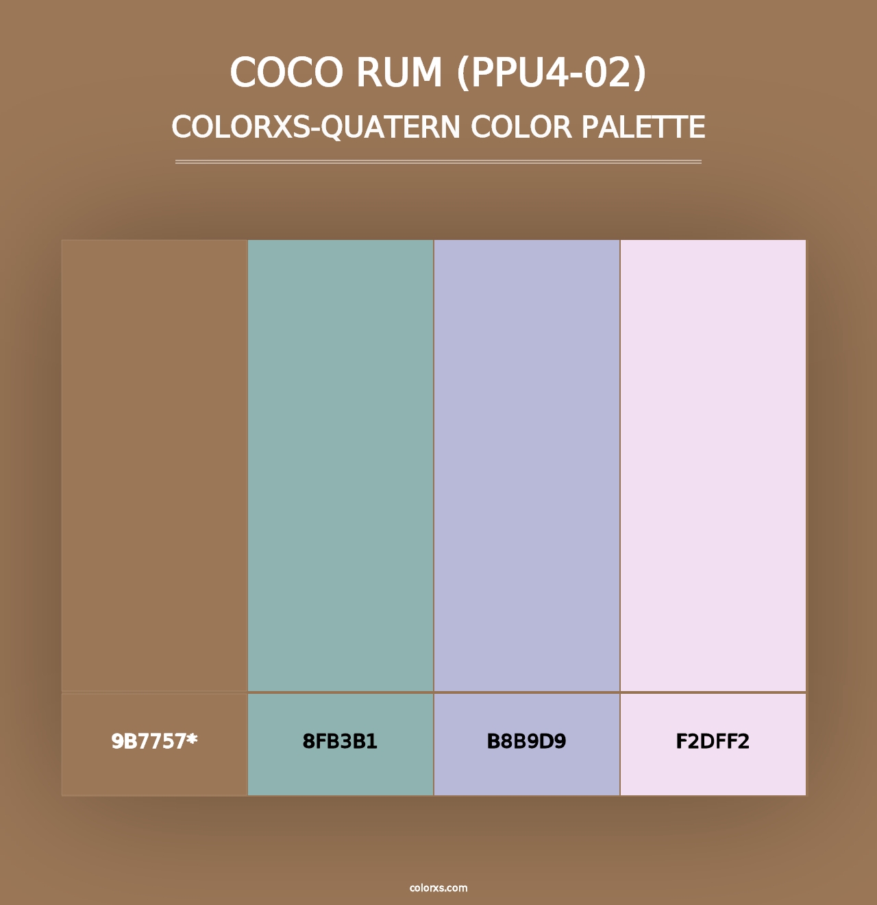 Coco Rum (PPU4-02) - Colorxs Quad Palette