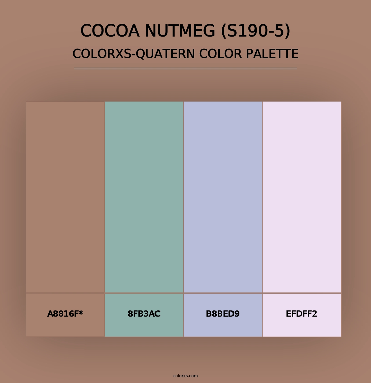 Cocoa Nutmeg (S190-5) - Colorxs Quad Palette