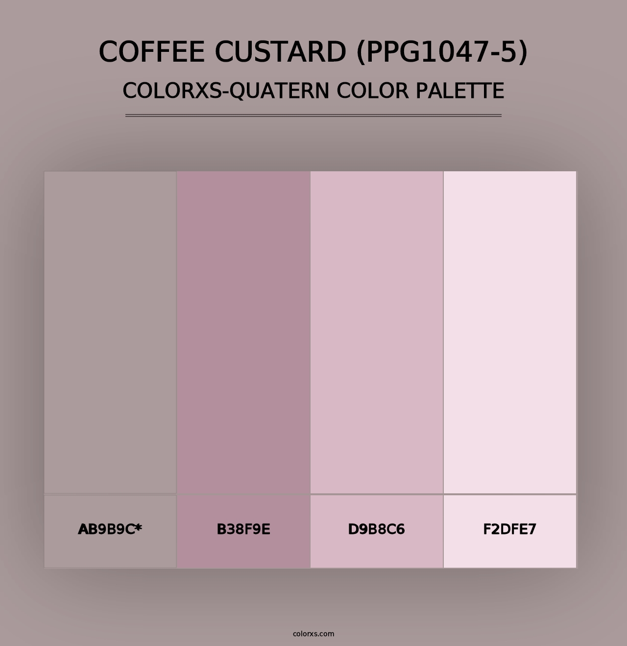 Coffee Custard (PPG1047-5) - Colorxs Quad Palette