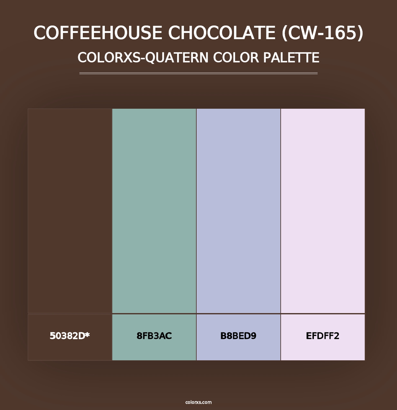 Coffeehouse Chocolate (CW-165) - Colorxs Quad Palette