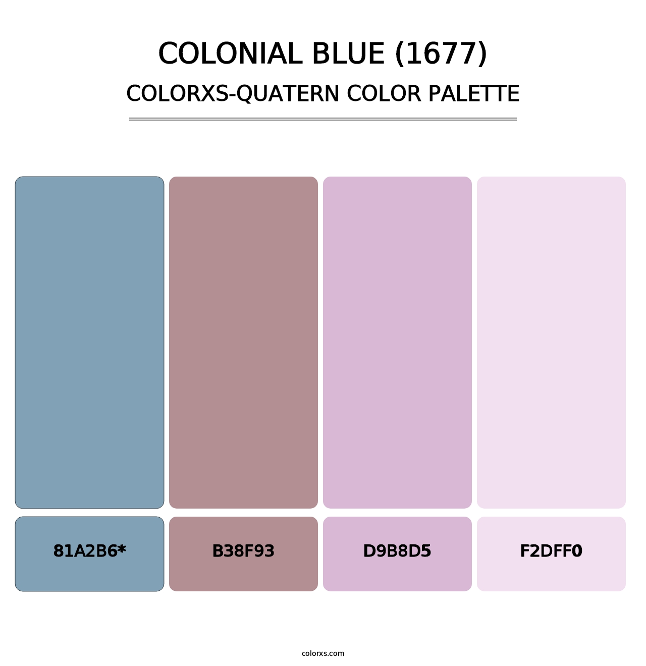 Colonial Blue (1677) - Colorxs Quad Palette