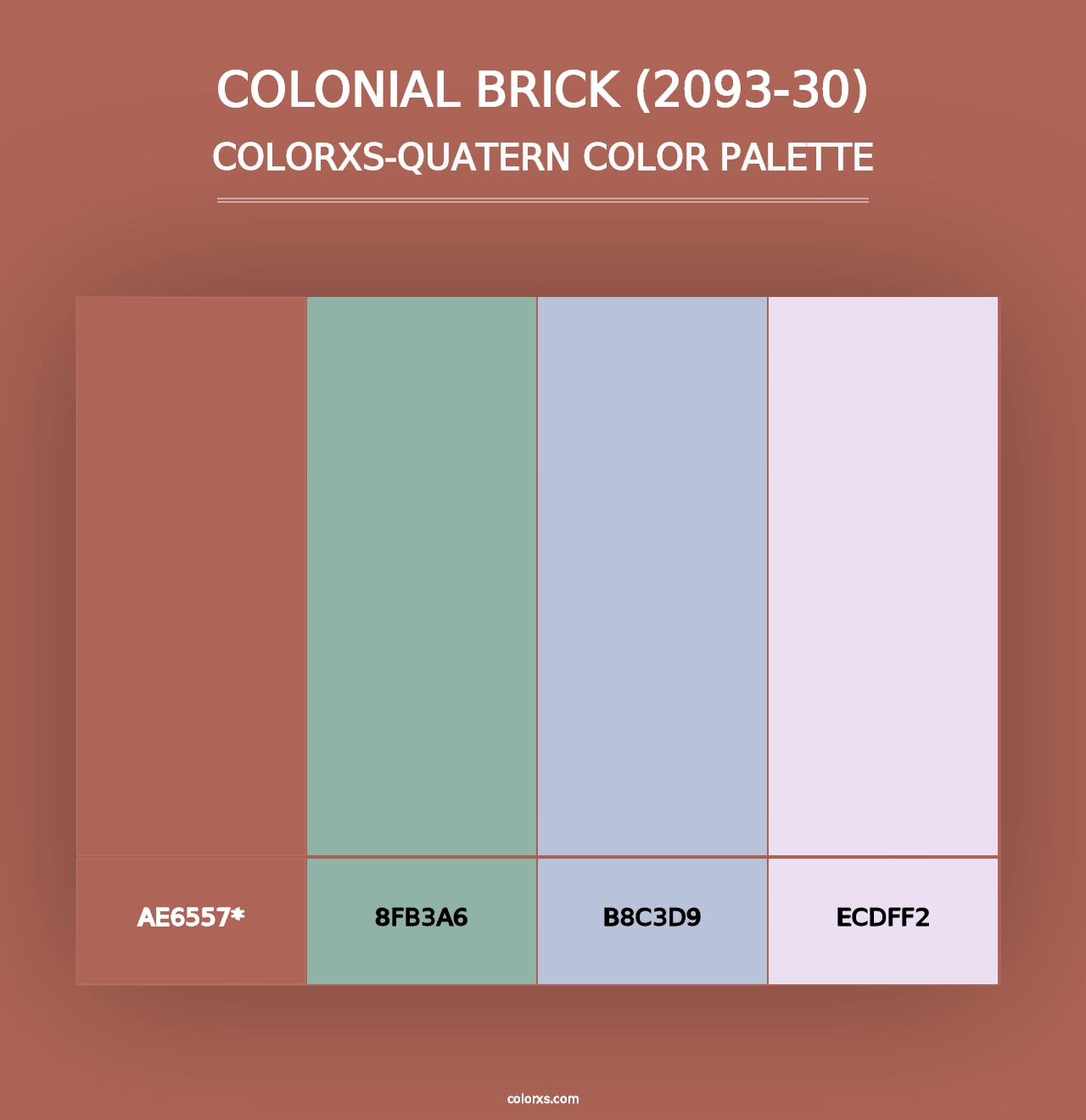 Colonial Brick (2093-30) - Colorxs Quad Palette