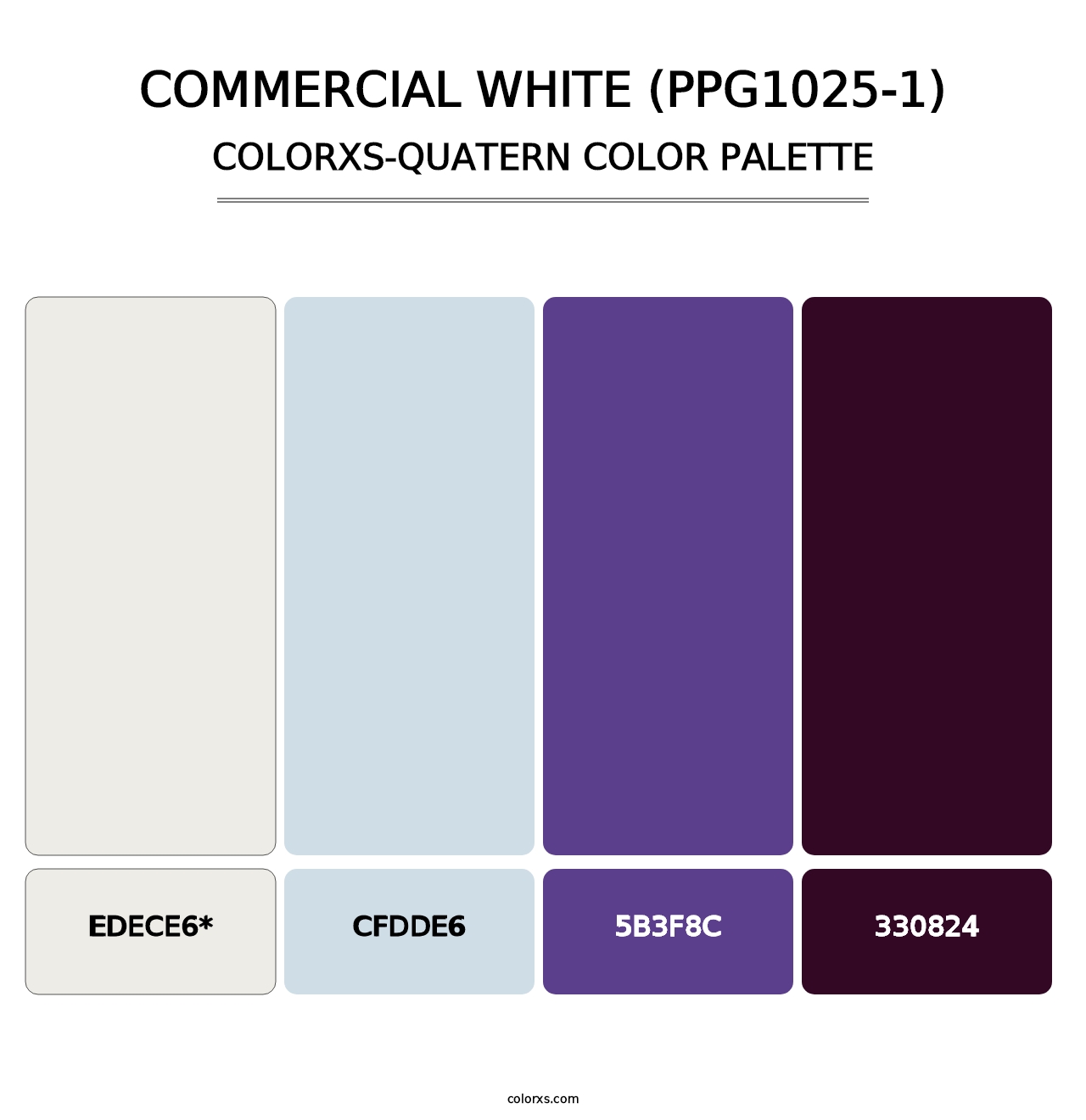 Commercial White (PPG1025-1) - Colorxs Quad Palette