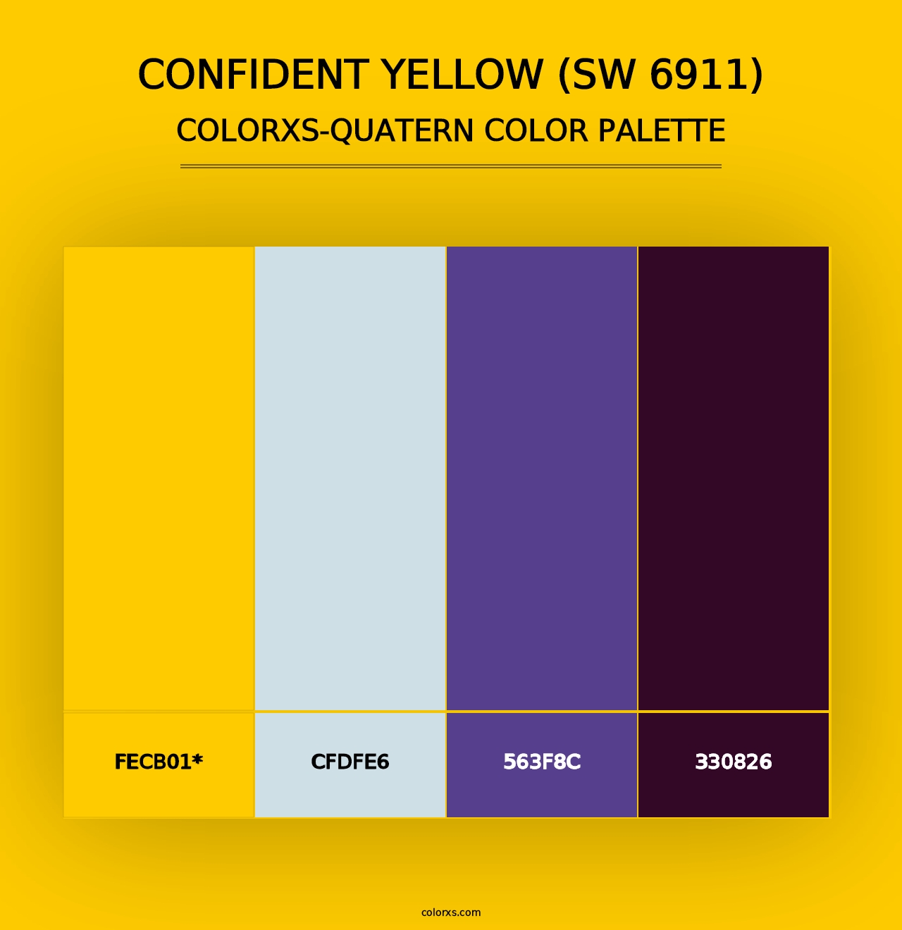 Confident Yellow (SW 6911) - Colorxs Quad Palette