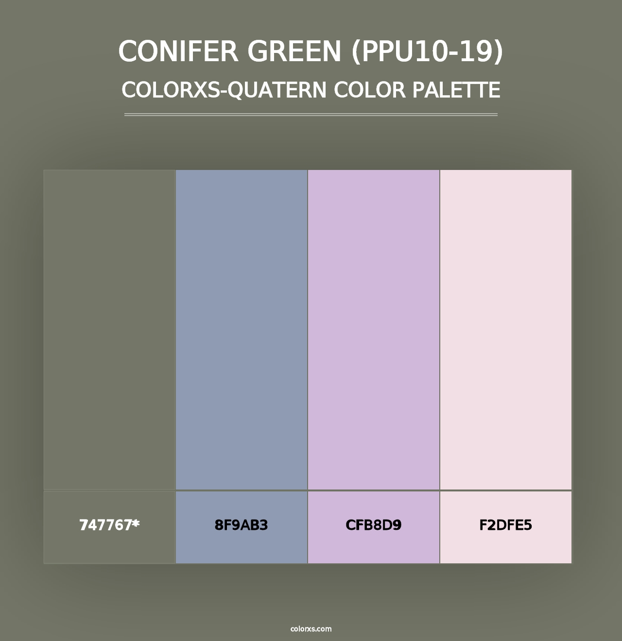 Conifer Green (PPU10-19) - Colorxs Quad Palette