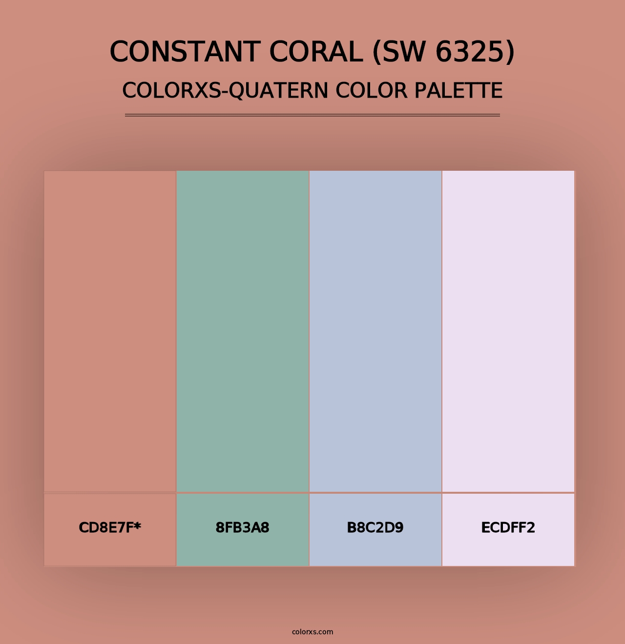 Constant Coral (SW 6325) - Colorxs Quad Palette