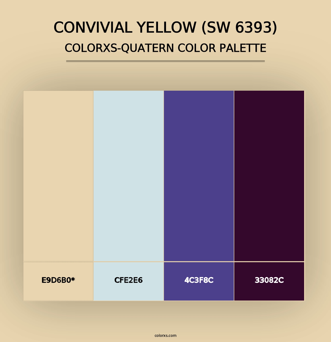 Convivial Yellow (SW 6393) - Colorxs Quad Palette