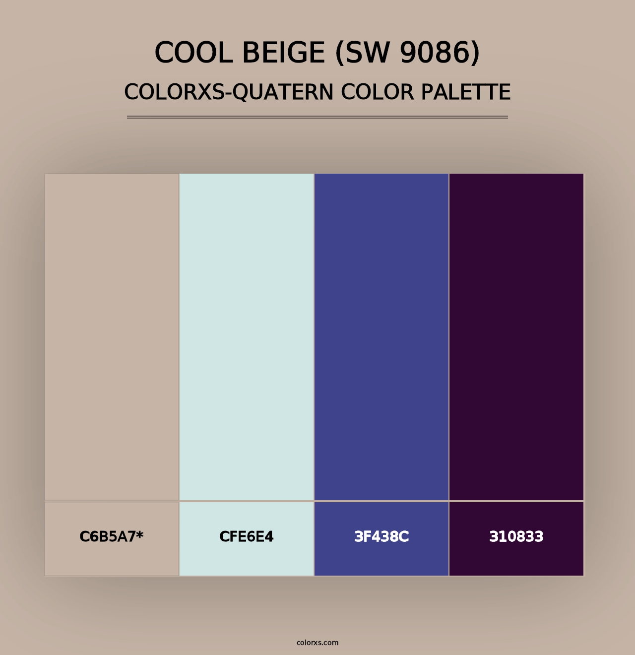 Cool Beige (SW 9086) - Colorxs Quad Palette