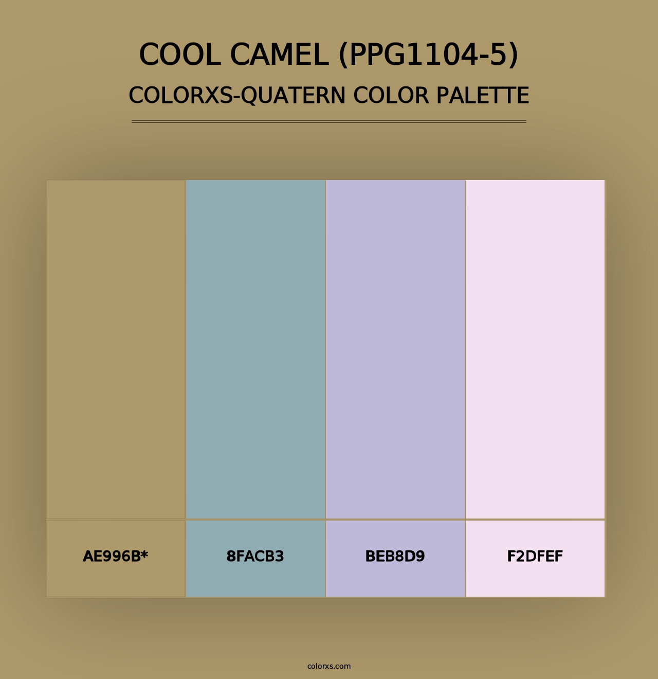 Cool Camel (PPG1104-5) - Colorxs Quad Palette