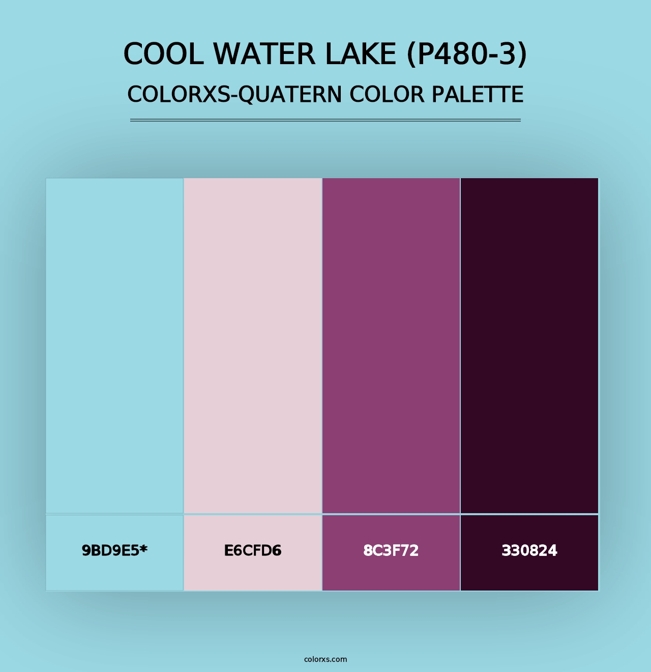 Cool Water Lake (P480-3) - Colorxs Quad Palette