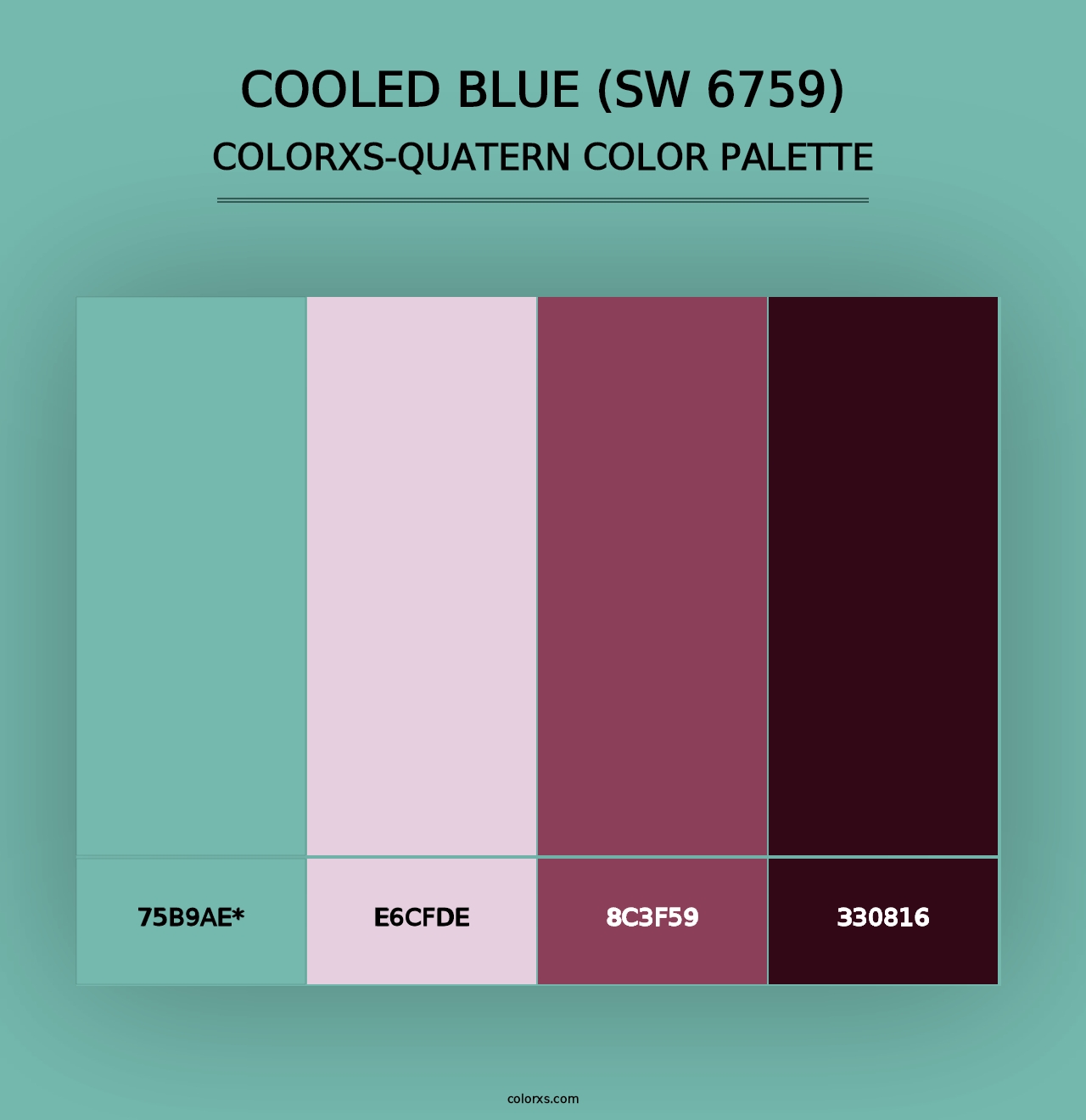 Cooled Blue (SW 6759) - Colorxs Quad Palette