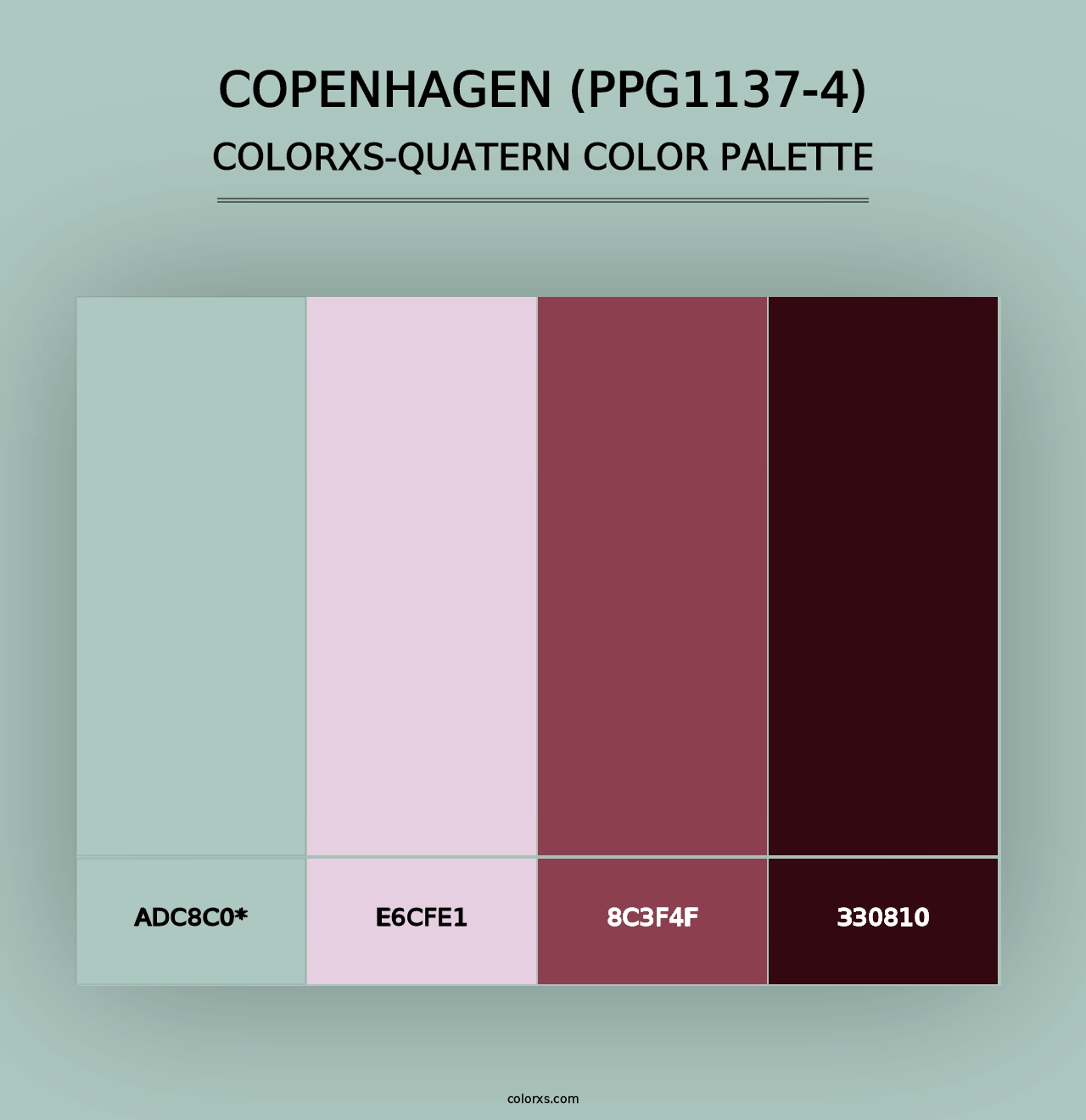 Copenhagen (PPG1137-4) - Colorxs Quad Palette