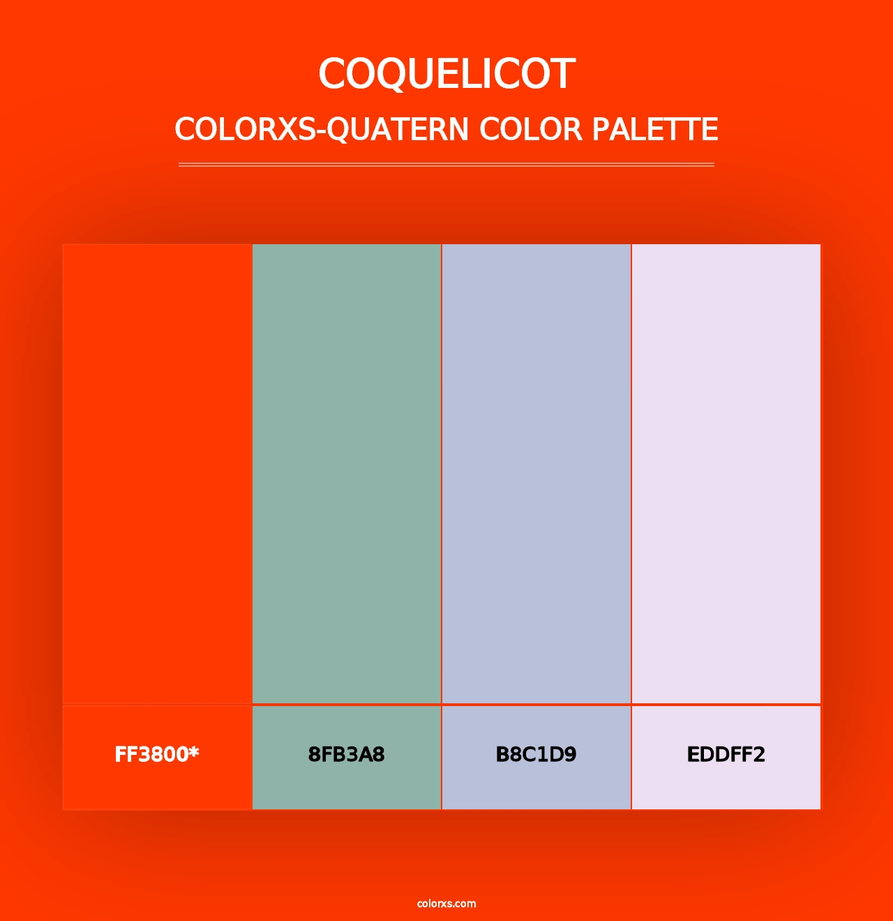 Coquelicot - Colorxs Quad Palette