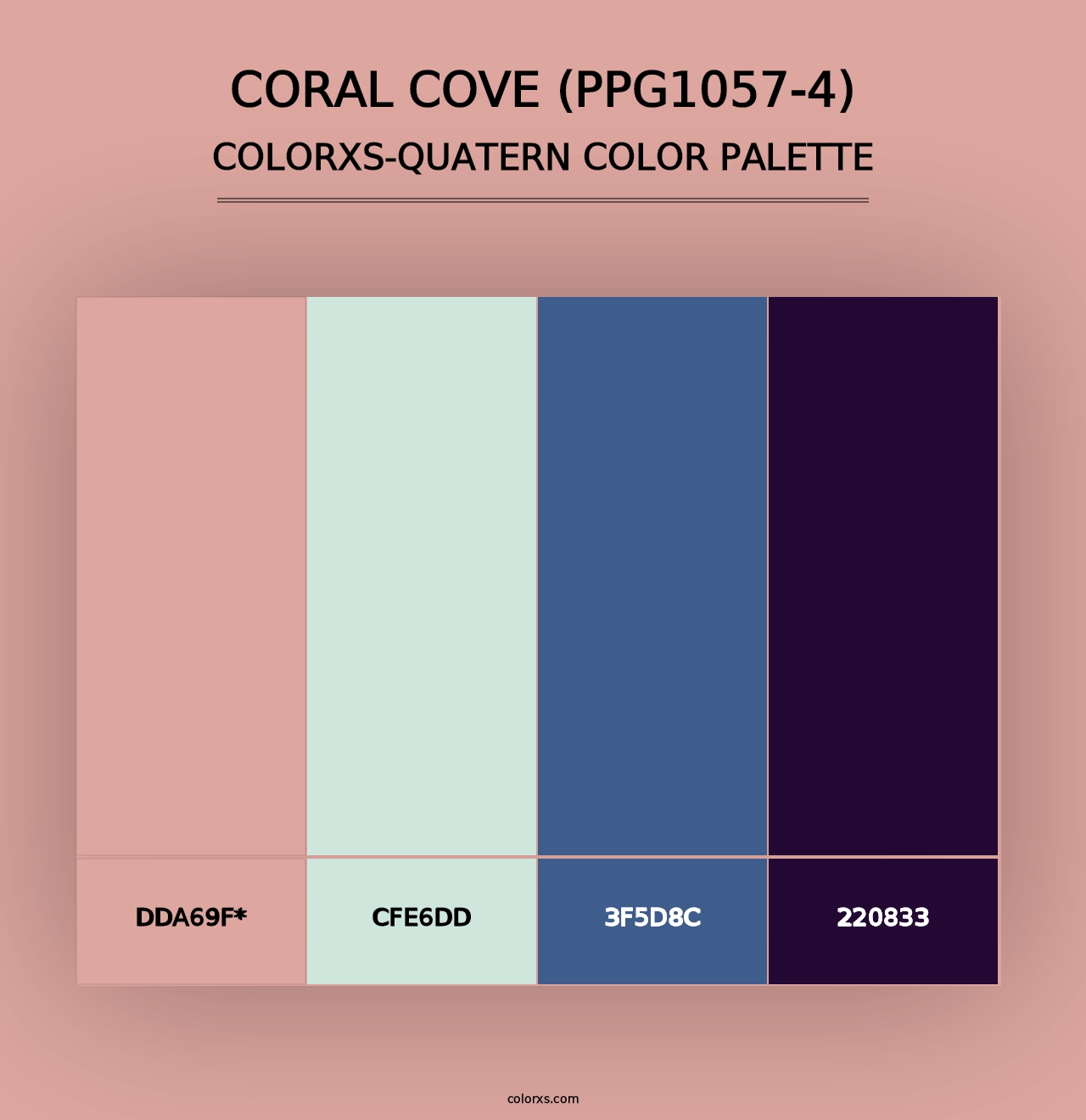 Coral Cove (PPG1057-4) - Colorxs Quad Palette