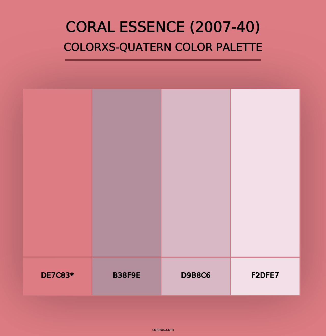 Coral Essence (2007-40) - Colorxs Quad Palette