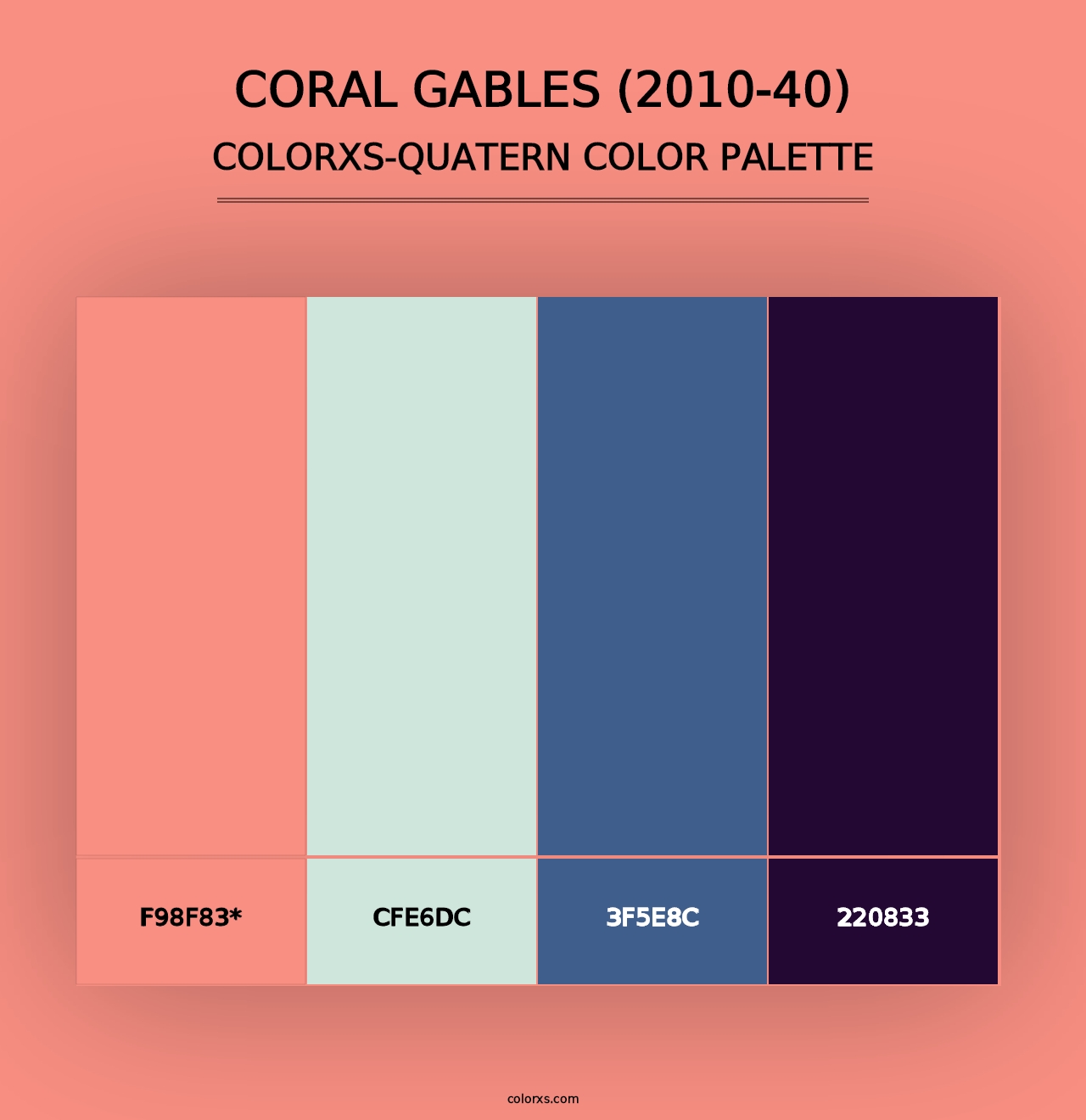 Coral Gables (2010-40) - Colorxs Quad Palette