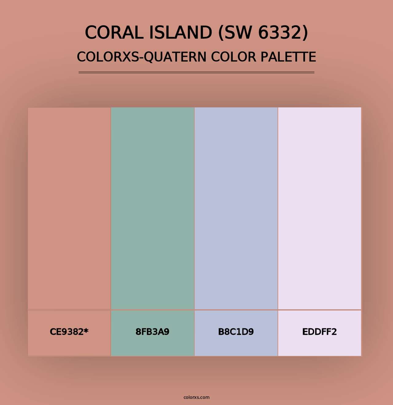 Coral Island (SW 6332) - Colorxs Quad Palette