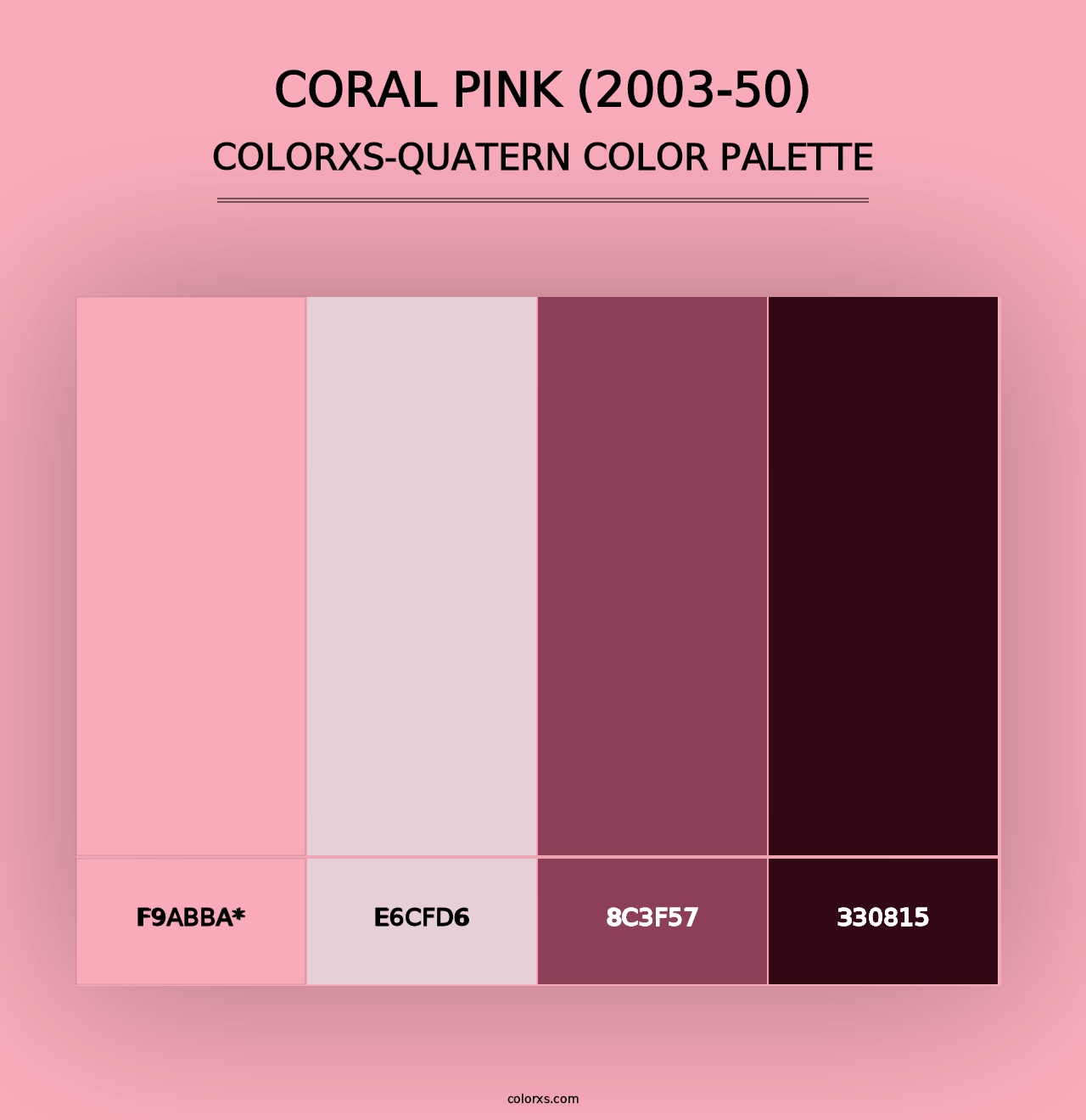 Coral Pink (2003-50) - Colorxs Quad Palette