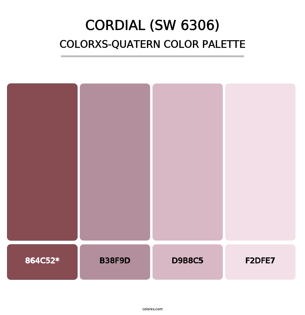 Cordial (SW 6306) - Colorxs Quad Palette