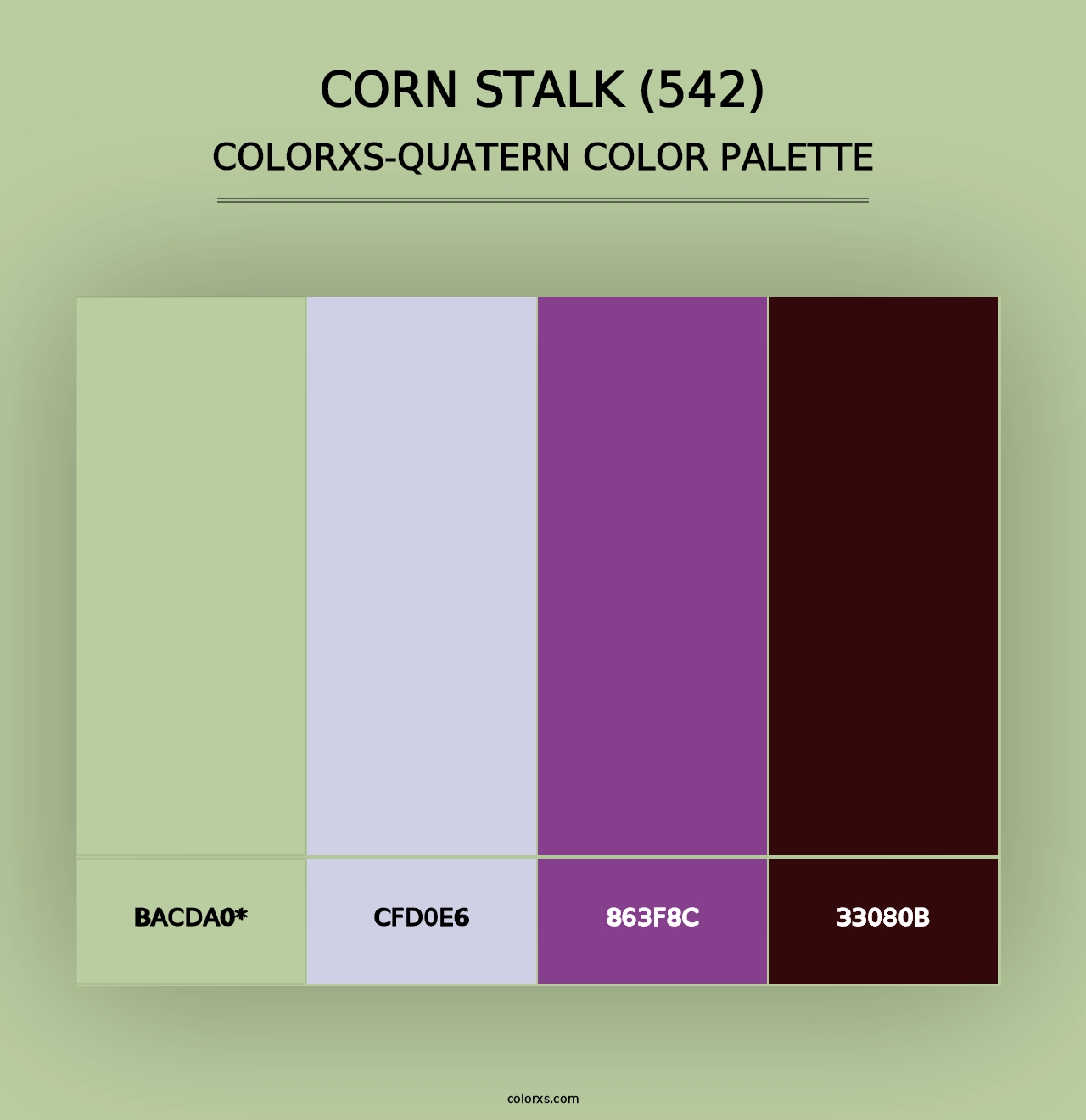 Corn Stalk (542) - Colorxs Quad Palette