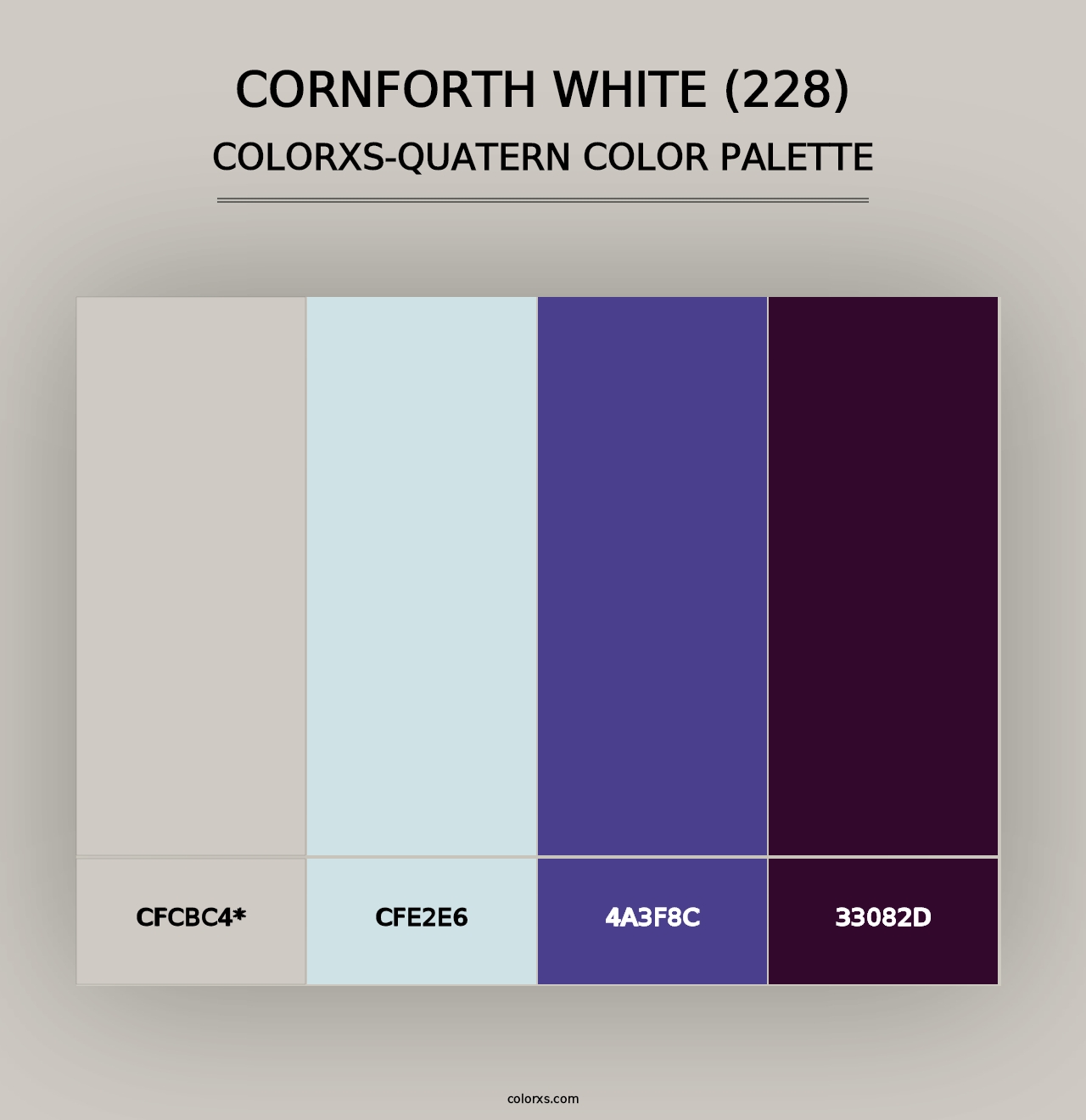 Cornforth White (228) - Colorxs Quad Palette