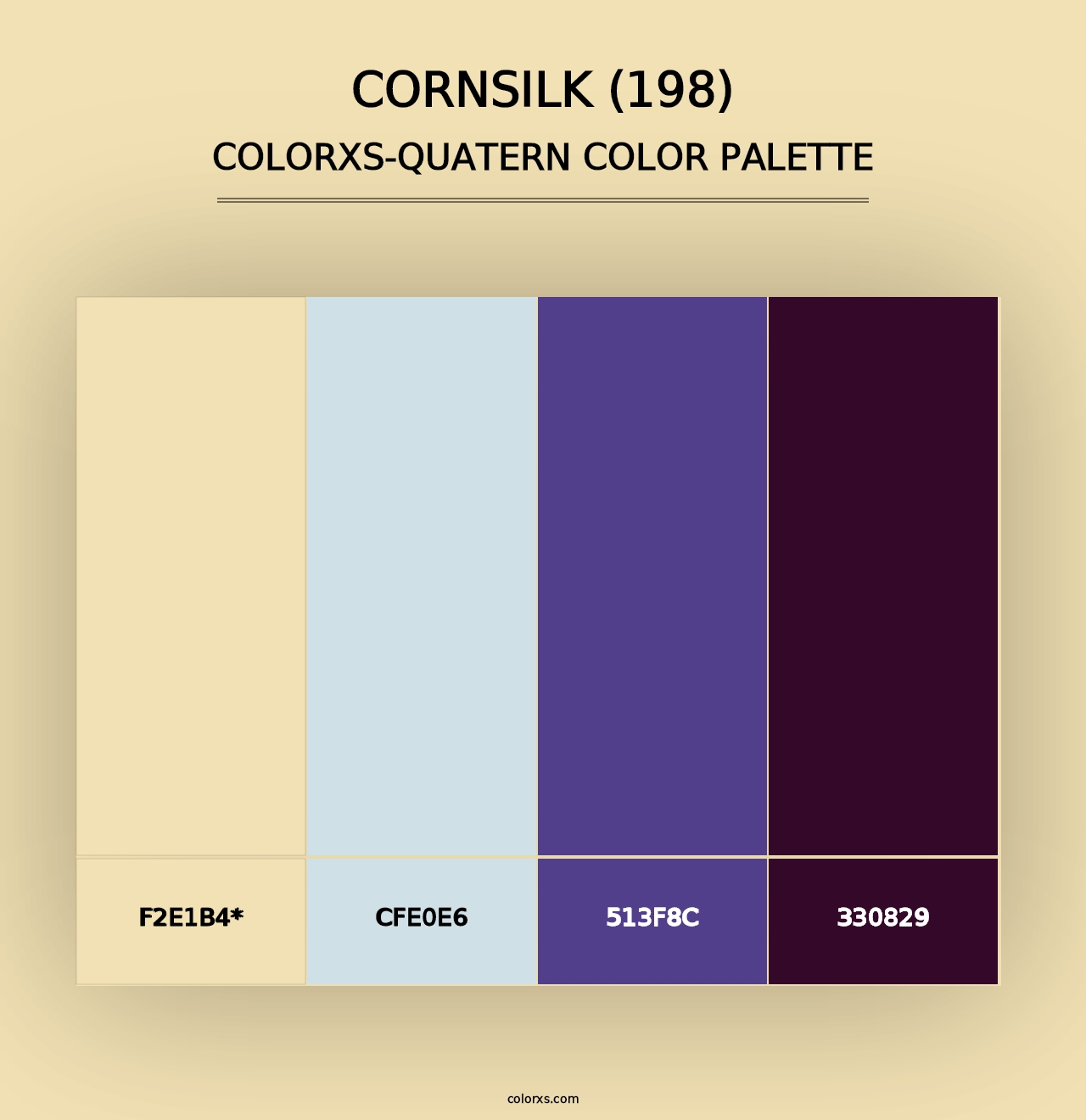 Cornsilk (198) - Colorxs Quad Palette