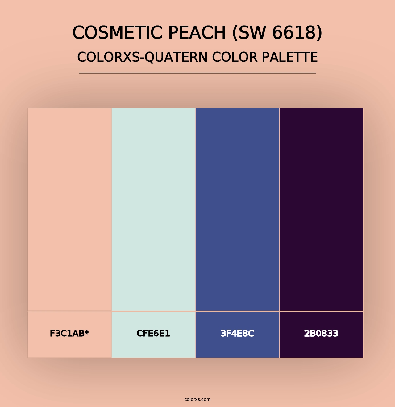 Cosmetic Peach (SW 6618) - Colorxs Quad Palette