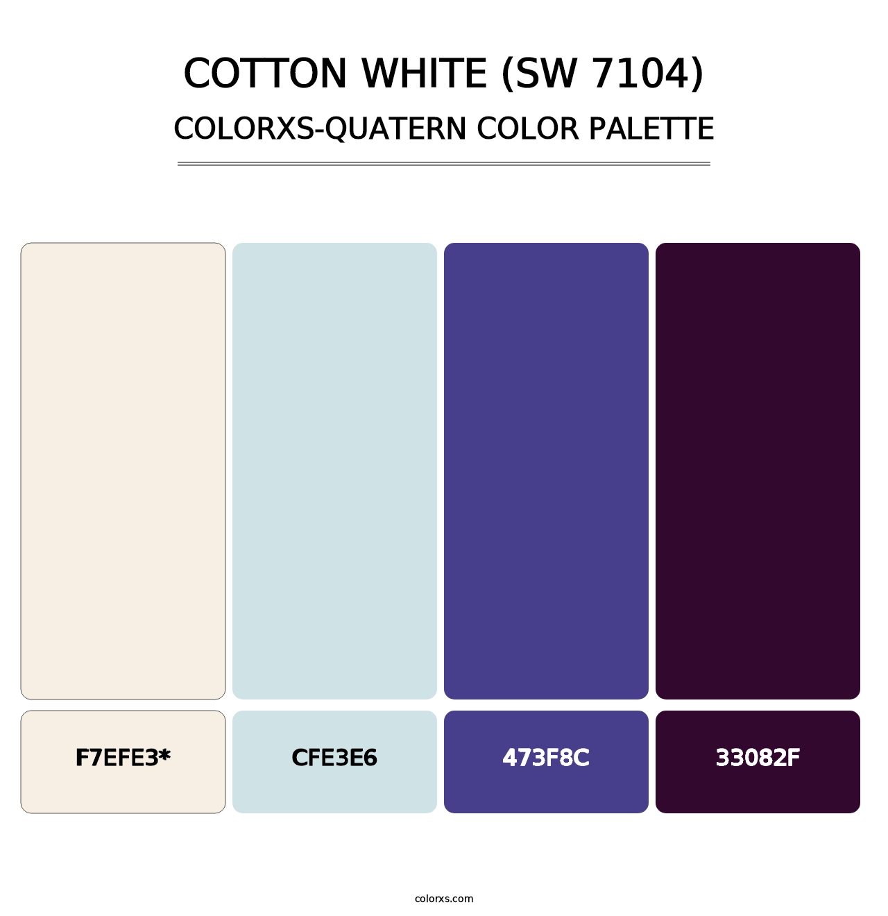 Cotton White (SW 7104) - Colorxs Quad Palette