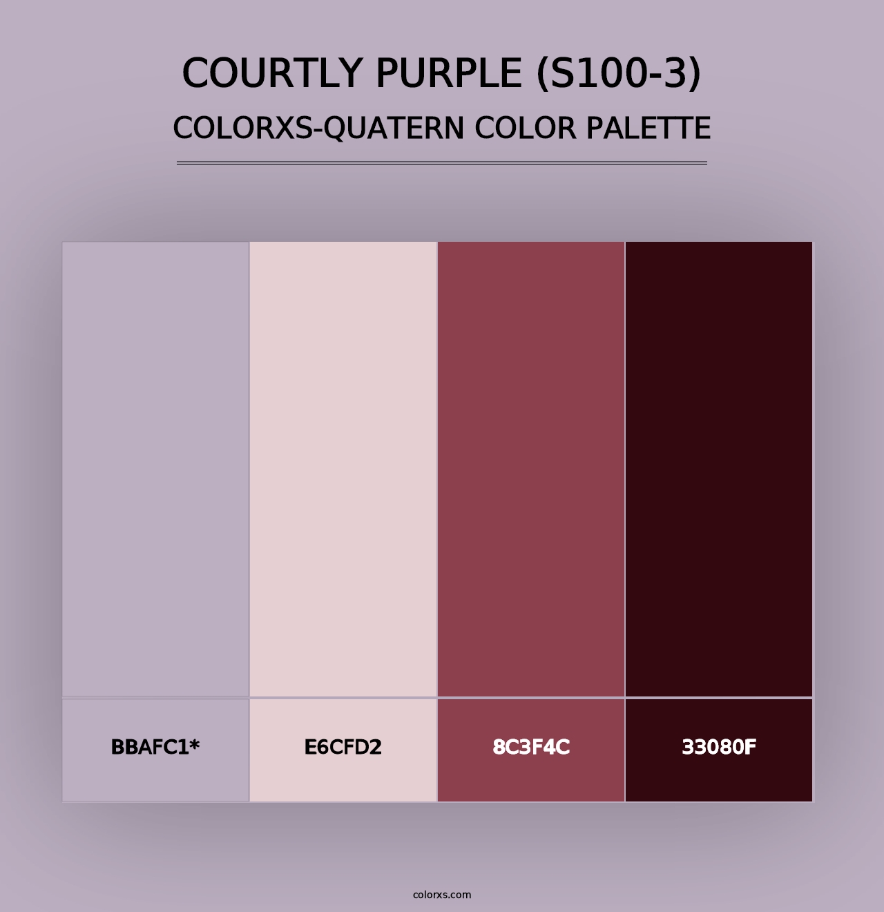 Courtly Purple (S100-3) - Colorxs Quad Palette