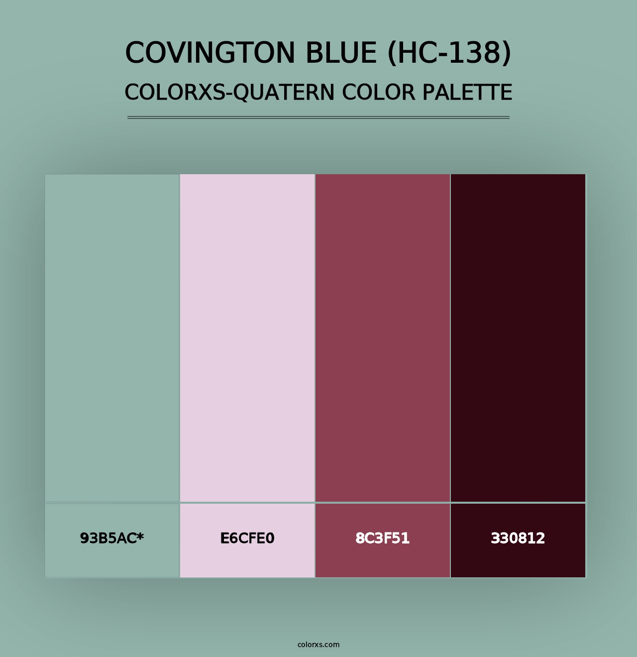 Covington Blue (HC-138) - Colorxs Quad Palette