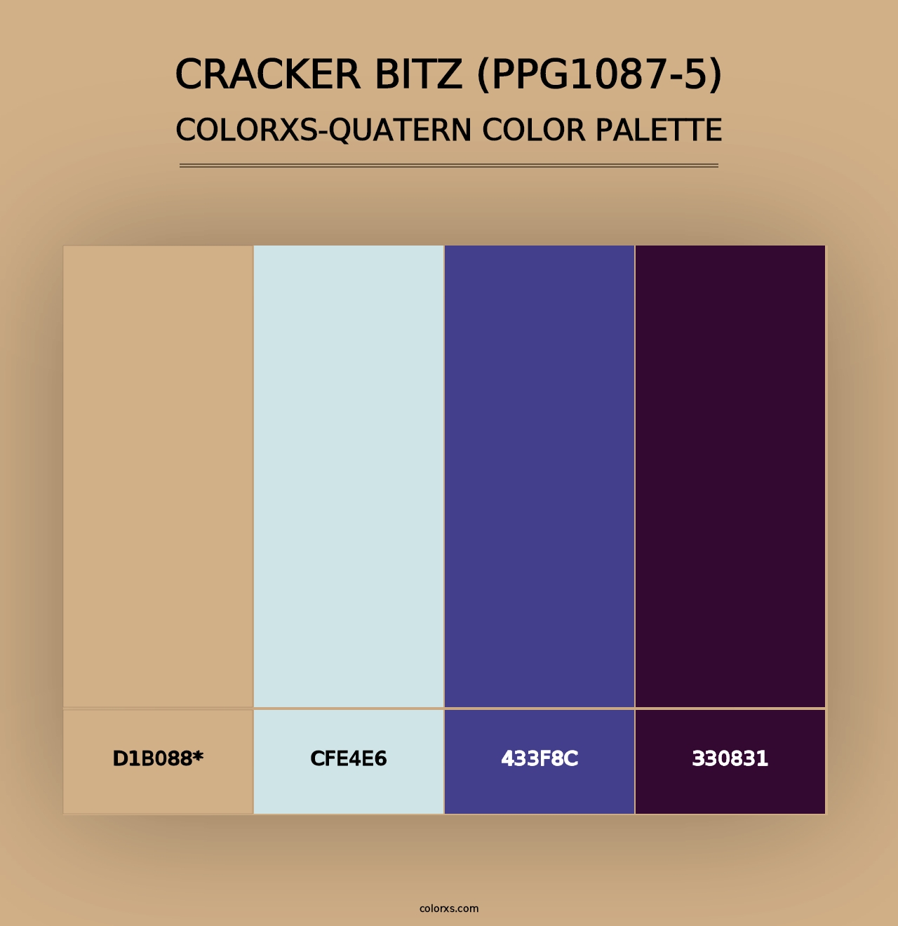 Cracker Bitz (PPG1087-5) - Colorxs Quad Palette